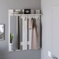 Вішалка настінна із дзеркалом Еверест Ліберті 90x15.2x110 см дуб крафт білий (DTM-2630)