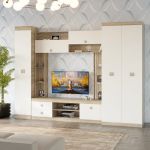 Вітальня стінка Еверест Соната 3 (модульна - 3 елементи) дуб сонома+білий (DTM-2238)