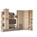 Стенка Эверест Бриз + Пенал 15 + Угловой шкаф ШКУ-14 + Пенал 18 сонома+трюфель (DTM-2244) в интернет магазине мебели "Меблі Даром"
