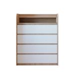 Комод пеленальный Эверест 80х45х101 сонома + белый (телескопы) (DTM-2446)