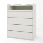 Комод пеленальный Эверест 80х45х101 нимфея альба (телескопы) (DTM-2469)