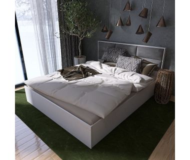 Кровать двуспальная Эверест КЛ-1600 Лайт (щит ДСП под матрас) 160х200 см Нимфея Альба (DTM-4658)