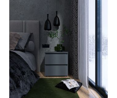 Тумба прикроватная Эверест ТЛ-1 Лайт 45х38х49 см Графит (DTM-4911)