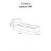 Односпальне ліжко Еверест Соната-900 90х200 см дуб сонома + білий (DTM-2114)