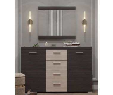 Великий комод Еверест К-7 Британія (роликові) + Дзеркало Британія Венге + дуб молочний (DTM-2651) Великий комод Еверест К-7 Британія (роликові) + Дзеркало Британія Венге + дуб молочний (DTM-2651)