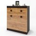 Комод із дверима та ящиком Еверест Соната-4 80х38х94 венге темний + дуб крафт золотий (DTM-2066)
