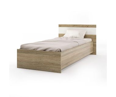 Односпальне ліжко Еверест Соната-900 90х200 см дуб сонома + білий (DTM-2114) Односпальне ліжко Еверест Соната-900 90х200 см дуб сонома + білий (DTM-2114)