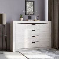 Великий комод для речей Еверест Ліберті-1400 140х38х98.5 дуб білий крафт (DTM-2139)