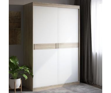 Шафа-купе Еверест Соната 1400 дводверна 140х60х217 дуб сонома+білий (DTM-2395)