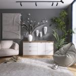 Великий комод з дверима та трьома ящиками Еверест Сіті-1500 150,2х38х74,6 Дуб сонома/Білий (DTM-071102)