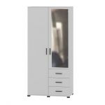 Шкаф прямой с зеркалом и ящиками Эверест Бриз ШП-4 нимфея альба (DTM-2481)