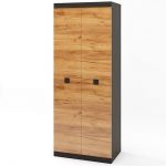 Шкаф распашной 2-х дверный Эверест Соната-800 венге темный + дуб крафт золотой (DTM-2299)