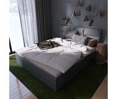 Кровать двуспальная Эверест КЛ-1600 Лайт (щит ДСП под матрас) 160х200 см Графит (DTM-4903)