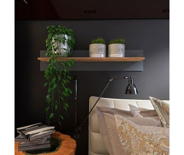 Полка настенная Эверест Нордик-1000 Графит + Дуб крафт золотой (DTM-5524)