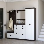 Передпокій Еверест Соната 1 (модульний - 5 елементів) венге темний + білий (DTM-2531)