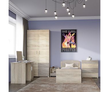 Спальня Дитяча Еверест Бриз Комплект 13 (модульний - 5 елементів) сонома + трюфель (DTM-2575)