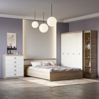 Спальня Соната Еверест Комплект 10 (модульний - 5 елементів) дуб сонома + білий (DTM-2605)