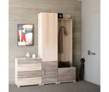 Прихожая Эверест Бриз-2 (3 элемента) сонома + трюфель (DTM-2655) Прихожая Эверест Бриз-2 (3 элемента) сонома + трюфель (DTM-2655)