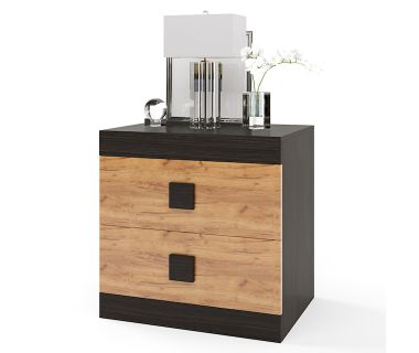 Тумба нічна Еверест Соната 50х38х50 венге темний + дуб крафт золотий (DTM-2076)