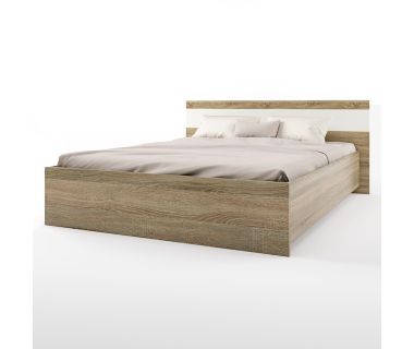 Кровать двуспальная Эверест Соната-1600 160х200 см дуб сонома + белый (DTM-2095) Кровать двуспальная Эверест Соната-1600 160х200 см дуб сонома + белый (DTM-2095)