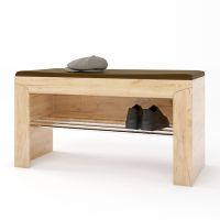 Тумба для обуви с подушкой Эверест Либерти 90х38х46 дуб крафт золотой (DTM-2208)