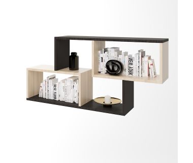 Полиця навісна Еверест ПН-4 венге + дуб молочний (DTM-2352) Полиця навісна Еверест ПН-4 венге + дуб молочний (DTM-2352)