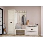 Прихожая Эверест Либерти 3 (модульная - 5 элементов) правый фасад дуб крафт белый (DTM-4682)