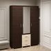 Шкаф распашной большой с зеркалом Эверест Бриз ШП-5 венге + дуб молочный  (DTM-2482)