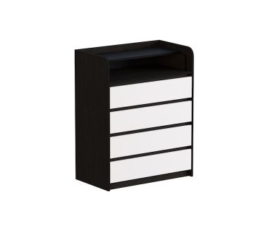 Комод пеленальный Эверест 80х45х101 венге + белый (телескопы) (DTM-2447)