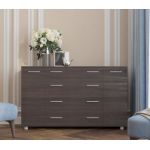 Комод для вещей К-4 Эверест 130х38х73 венге темный Телескопические (шариковые) (DTM-2026)