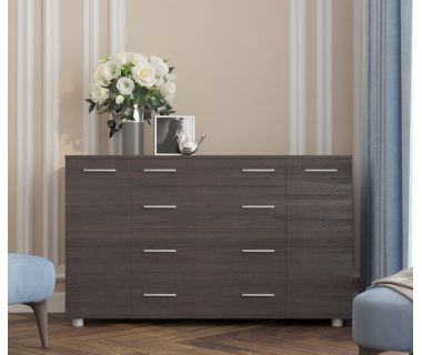 Комод для вещей К-4 Эверест 130х38х73 венге темный Телескопические (шариковые) (DTM-2026) Комод для вещей К-4 Эверест 130х38х73 венге темный Телескопические (шариковые) (DTM-2026)