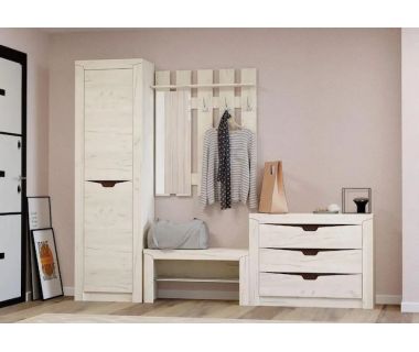 Прихожая Эверест Либерти 3 (модульная - 5 элементов) правый фасад дуб крафт белый (DTM-4682) Прихожая Эверест Либерти 3 (модульная - 5 элементов) правый фасад дуб крафт белый (DTM-4682)