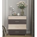 Комод Эверест на 4 ящика Бриз К-5 (телескопические) 70х38х72.5 венге + дуб молочный (DTM-2490)