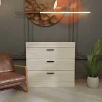 Комод Эверест на 3 ящика Соната-1 80х38х75 дуб крафт белый (DTM-2693)