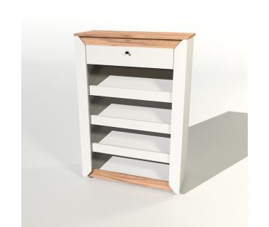 Тумба для обуви Эверест Нордик-800 80х32х113 см Белый + Дуб крафт золотой (DTM-5547) Тумба для обуви Эверест Нордик-800 80х32х113 см Белый + Дуб крафт золотой (DTM-5547)