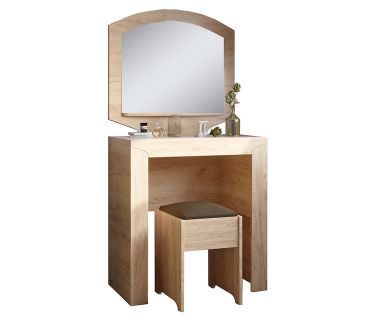 Туалетний стіл Еверест Ліберті + Пуф дуб крафт золотий (DTM-2631)