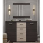 Великий комод Еверест К-7 Британія (телескопічні) + Дзеркало Британія Венге + Молочний дуб (DTM-2653)