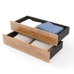 Ящики выдвижные 2 штуки Эверест для Кровати Соната-800 (к-кт) венге темный + дуб крафт золотой (DTM-2117)