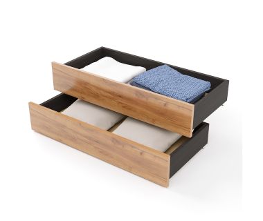 Ящики выдвижные 2 штуки Эверест для Кровати Соната-800 (к-кт) венге темный + дуб крафт золотой (DTM-2117)