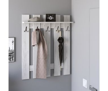 Вішалка настінна Еверест Ліберті 90x15.2x110 см дуб крафт білий (DTM-2127) Вішалка настінна Еверест Ліберті 90x15.2x110 см дуб крафт білий (DTM-2127)