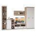 Гостиная стенка Эверест Соната 5 (модульная - 5 элементов) дуб сонома+белый (DTM-2240) в интернет магазине мебели "Меблі Даром"