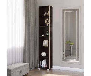 Шафа-пенал кутова Еверест Бриз-18 венге + дуб молочний (DTM-2287) Шафа-пенал кутова Еверест Бриз-18 венге + дуб молочний (DTM-2287)