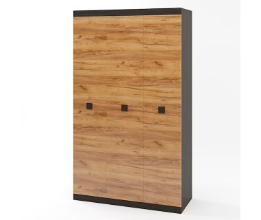 Шафа 3-х дверна Еверест Соната-1200 венге темний + дуб крафт золотий (DTM-2294)