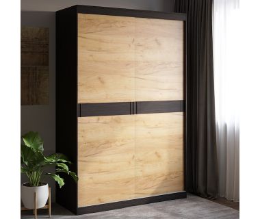 Шкаф-купе Эверест Соната 1400 двухдверный 140х60х217 венге темный+дуб крафт золотой (DTM-2396)