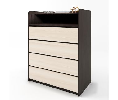 Комод пеленальный Эверест 80х45х101 венге + дуб молочный (телескопы) (DTM-2448) Комод пеленальный Эверест 80х45х101 венге + дуб молочный (телескопы) (DTM-2448)