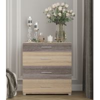 Комод Еверест на 4 ящики Бриз К-5 (телескопічні) 70х38х72.5 сонома + трюфель (DTM-2491)