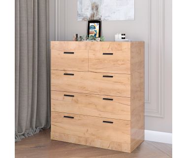 Комод для речей Еверест на 5 ящиків Соната-3 80х38х94 дуб крафт золотий (DTM-2698)