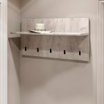 Вешалка на стену Эверест Соната-800 80х40 см дуб крафт белый (DTM-2729)