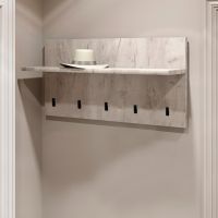 Вешалка на стену Эверест Соната-800 80х40 см дуб крафт белый (DTM-2729)