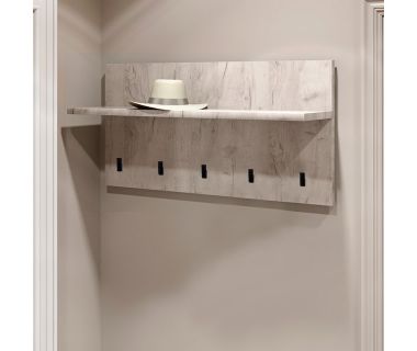 Вішалка на стіну Еверест Соната-800 80х40 см дуб білий крафт (DTM-2729)